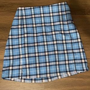 brandy melville john galt plaid mini skirt